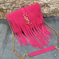 YSL Wildleder Quaste 22cm Tasche Rose