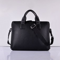 Hermes Kalbsleder 8078 Handtasche Schwarz Silber