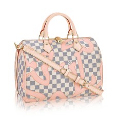 Louis Vuitton N41052 Speedy Bandouliere 30 Einkaufstasche Damier Azur Canvas