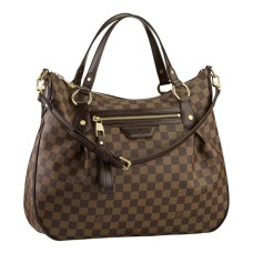 Louis Vuitton N41131 Evora MM Umhängetasche Damier Ebene Canvas