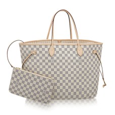 Louis Vuitton N41360 Neverfull GM Umhängetasche Damier Azur Canvas