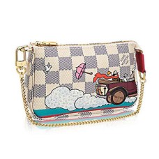 Louis Vuitton N41463 Mini Pochette Zubehör Evasion Damier Azur Canvas