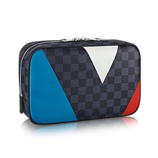 Louis Vuitton N41608 Kulturbeutel Damier Cobalt Canvas