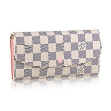 Louis Vuitton N41625 Emilie Geldbörse Damier Azur Canvas