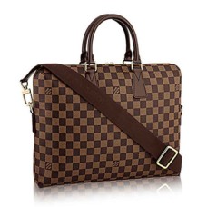 Louis Vuitton N42242 Porte Documents Jour Aktentasche Damier Ebene Canvas