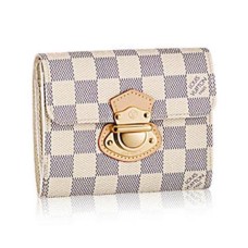 Louis Vuitton N60030 Joey Geldbörse Damier Azur Canvas