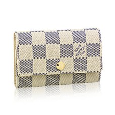 Louis Vuitton N61745 6 Schlüsselhalter Damier Azur Canvas