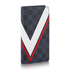 Louis Vuitton N64003 Brazza Geldbörse Damier Cobalt Canvas